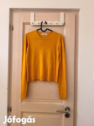 Pull&Bear vékony sárga kötött felső