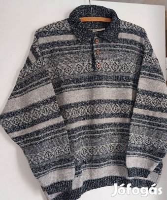 Pulóver galléros férfi (L-es)