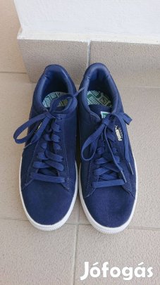 Puma Suede 37,5-es, sötétkék, bőr női sneaker