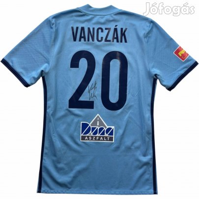 Puskás Akadémia 2017-18 Adidas hazai Vanczák *Aláírt*foci mez M-es