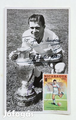 Puskás Ferenc dedikált aláírt hivatalos sajtófotó aranycsapat Real Mad