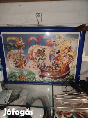Puzzle kép kalózhajó kerettel 68x58 cm