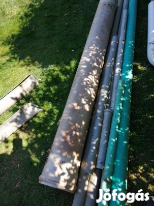 Pvc cső - 6,3 cm átmérő zöld