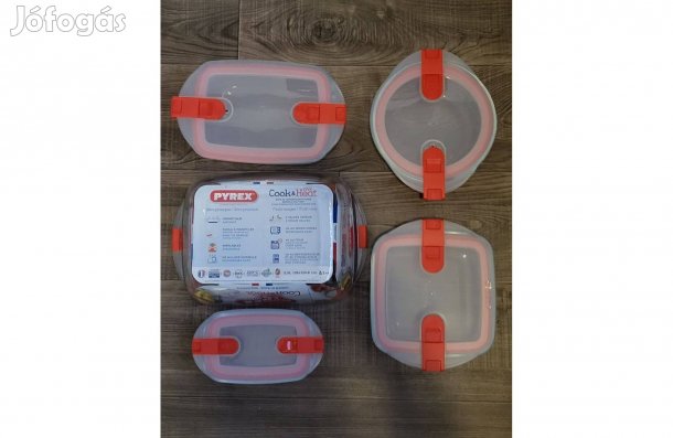 Pyrex Cook & Heat 5 db-os üvegtál készlet