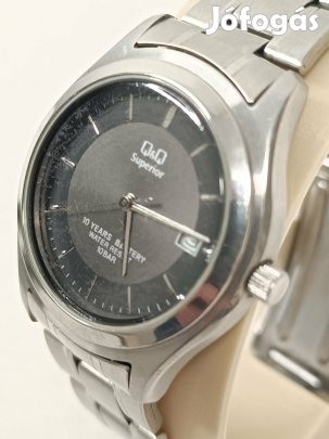 Q&Q Superior férfi acél kvarc óra