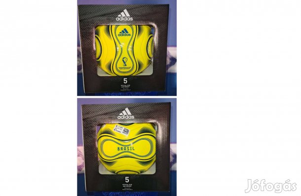 Qatar 2022 VB Brasil sárga eredeti adidas labda díszdobozban