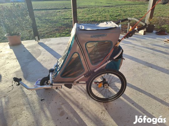 Qeridoo speedkid2  kerékpáros gyerekszllító utánfutó