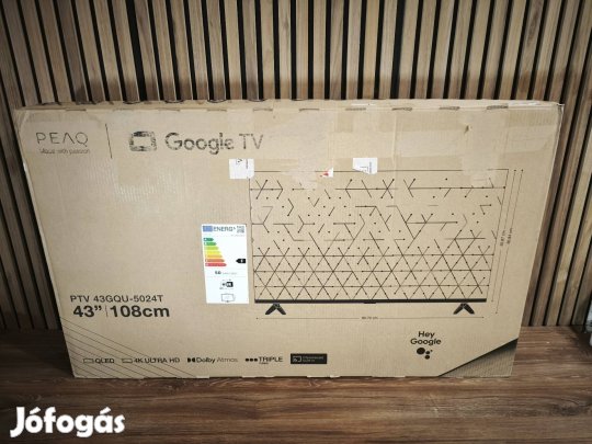 Qled 4K SMART WIFI 110CM Új LED TV. Google TV