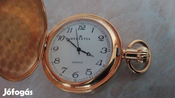 Quartz szerkezetű Helvetia zsebóra szép állapotban