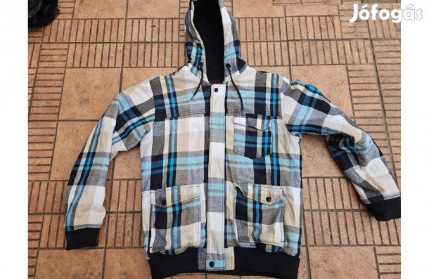 Quicksilver kapucnis bélelt téli favágó kabát XL