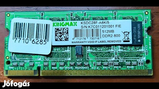 RAM DDR2 512Mb 2 db egyben