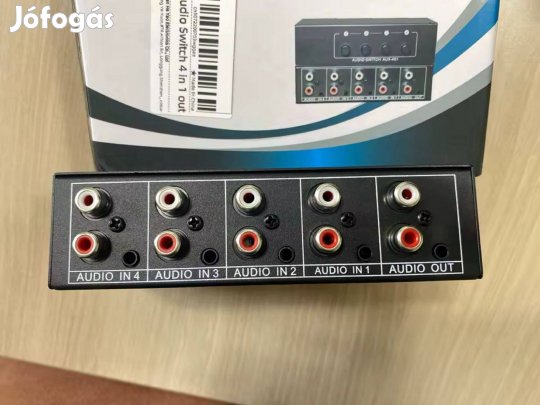 RCA és Jack Stereó Közösítő-Kapcsoló Audió Switch 4 In 1 Új
