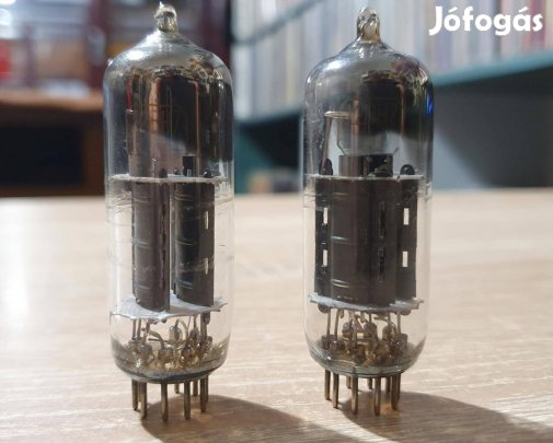 RCA vagy GE 12BH7A régi USA fekete anódos csőpár eladó, hasznát