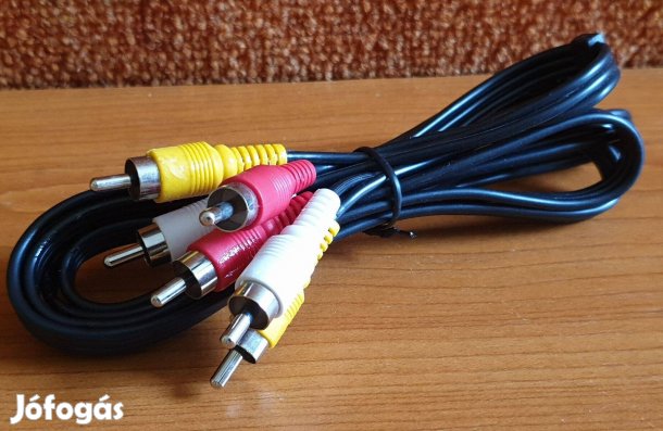 RCA video + audio kábel 1,5m újszerű