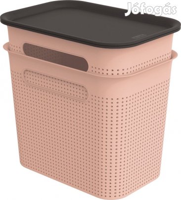 ROTHO MŰANYAG TÁROLÓ DOBOZ SZETT TETŐVEL 2X7 L 734864472