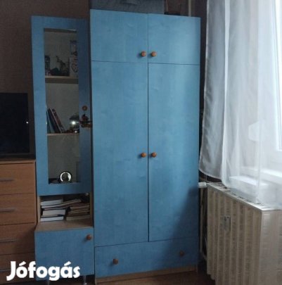 RS masszív gardrób + vitrin szekrények