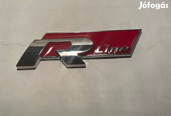 R-Line embléma 3 D fém Piros és fekete színben