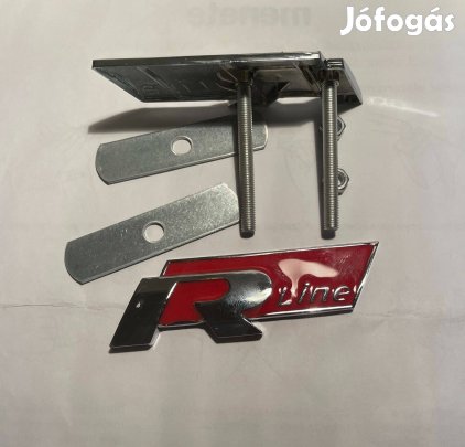 R-Line embléma 3 D fém hűtőrácsba csavaros 1 db
