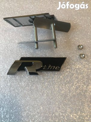 R Line embléma 3 D fém hűtőrácsba csavaros Piros és fekete szín