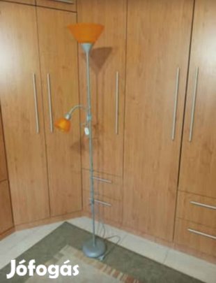 Rábalux állólámpa olvasókarral narancssárga újszerű