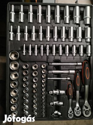 Racsnis Dugókulcs készlet 1/4- 3/8- 1/2" 80 részes