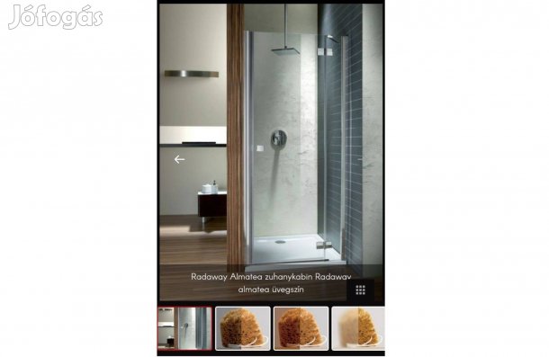Radaway Almatea Dwj100B balos zuhanyajtó intimo üvegezéssel