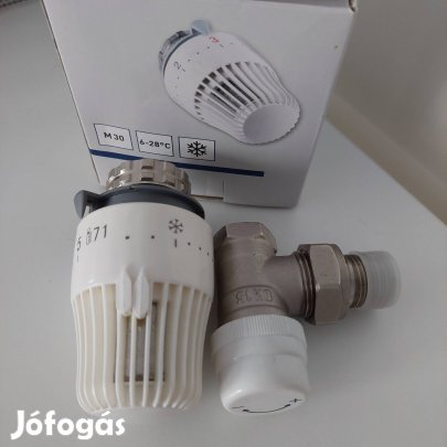 Radiátor termosztát fej + sarokszelep
