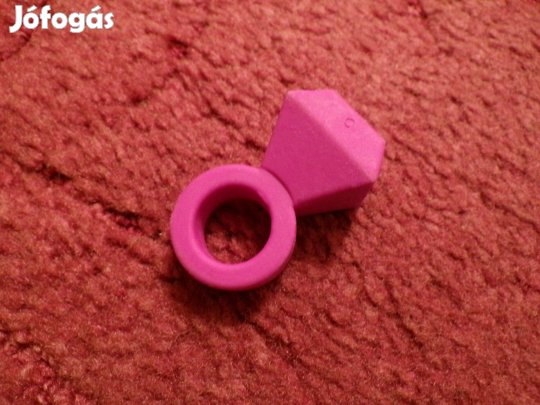 Radír: Nagy rózsaszín gyűrű radír, új