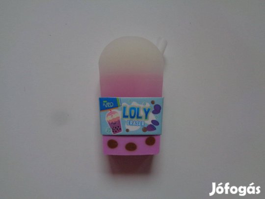 Radír: Pohár radír szívószállal, új