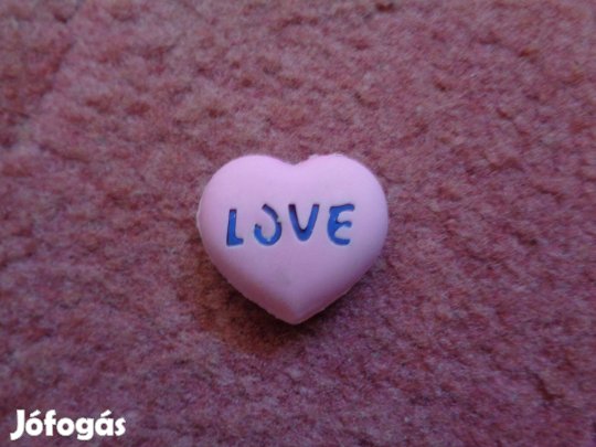 Radír: Szív alakú radír, rózsaszín, love