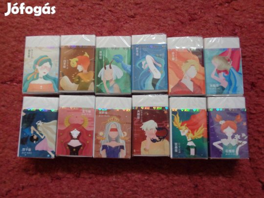 Radírok: 12 horoszkópos radír 200ft/db