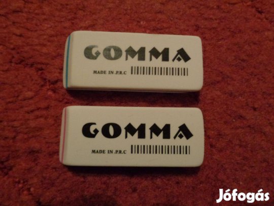 Radírok: 2 féle Gomma fehér radír, 200ft/db