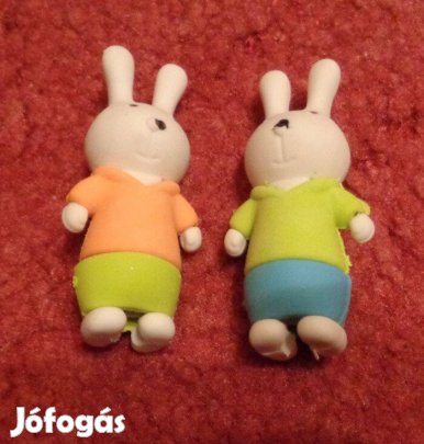 Radírok: 2 féle cuki nyuszi radír 400ft/db