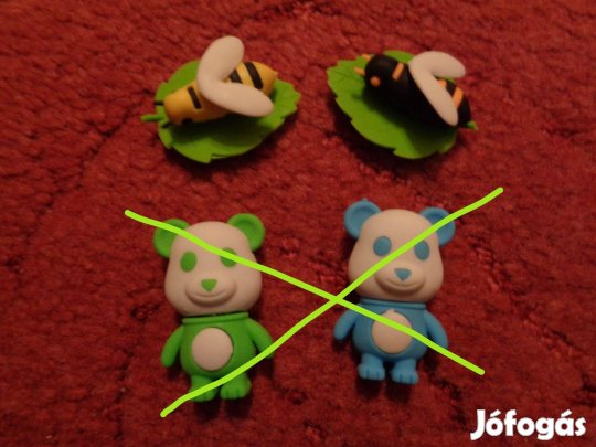 Radírok: 2 féle méhecske radír 400ft/db