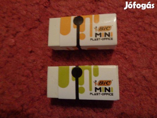 Radírok: 2 féle mini Bic radír, 200ft/db