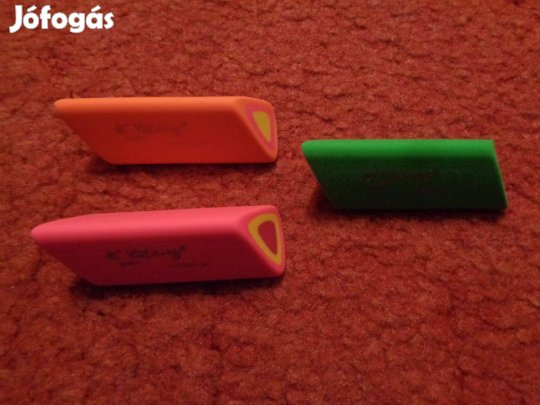 Radírok: 3 db Yalong háromszög radír 100ft/db