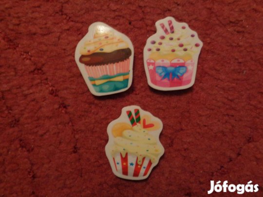 Radírok: 3 féle sütis radír 300ft/db (muffinok)