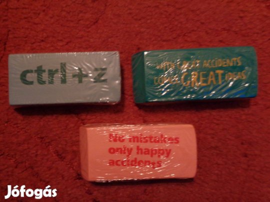 Radírok: 3féle óriás radír 900ft/db