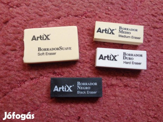 Radírok: 4 féle Artix radír 100ft/db