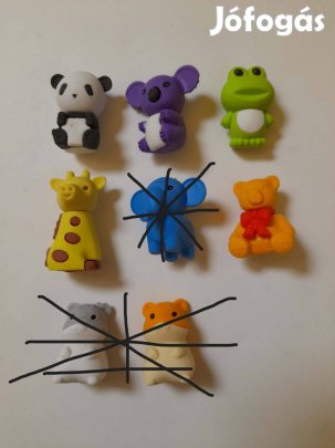 Radírok: 5 féle állatos radír, Iwako, 500ft/db