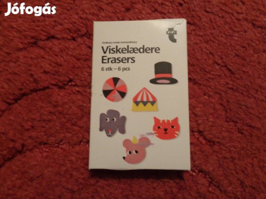 Radírok: 6db cirkuszos radír, Tiger