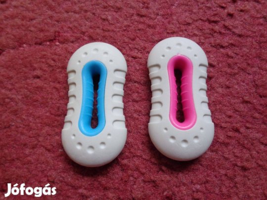 Radírok: Fehér, ovális radírok (kék, rózsaszín betéttel) 300ft/db