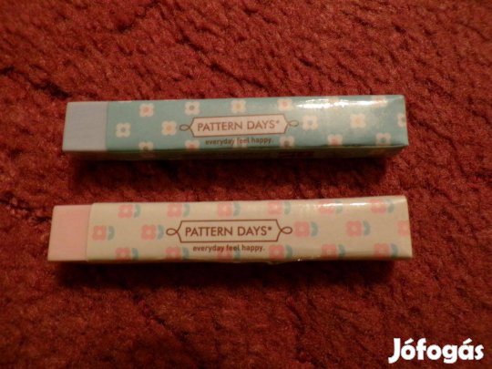 Radírok: Rózsaszín és kék hosszú radírok 300ft/db