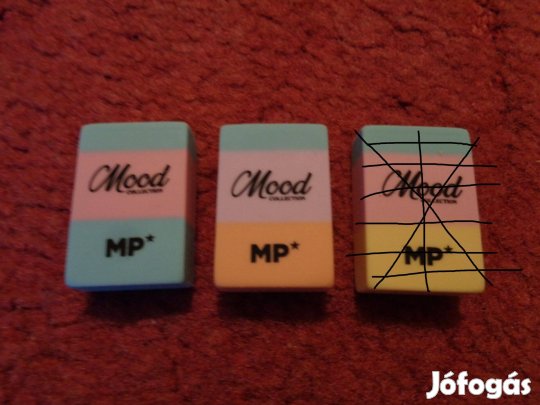Radírok: Színes Mood radír, 2 féle, 100ft/db