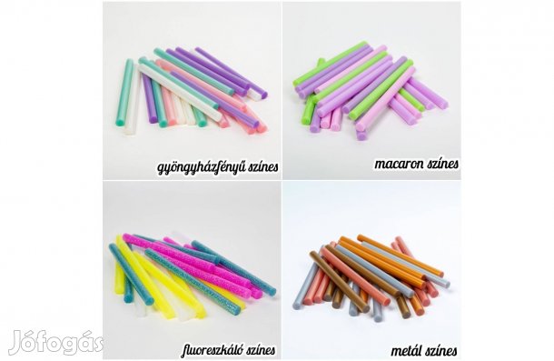 Ragasztórúd Színes 7 mm átmérő 20 db/csomag - ragasztópisztoly