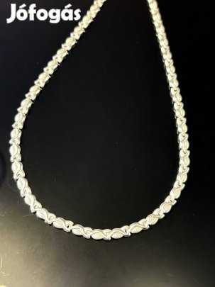 Ragyogó ezüst nyaklánc-nyakék