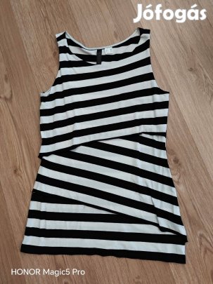 Rainbow Uj állapot viszkóz sötétkék fehér női tunika felső