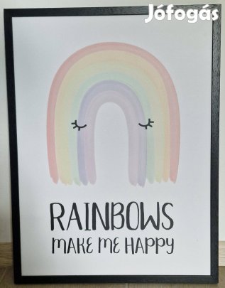 Rainbows szivárvány Cuki rajz kép 45x60cm dekoráció