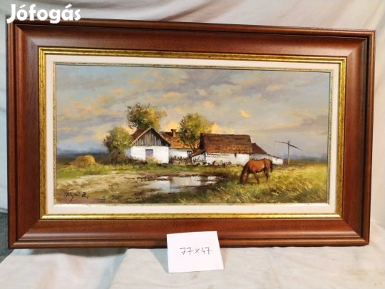Rajczi Zoltán Legelésző csikó C. festménye eladó 