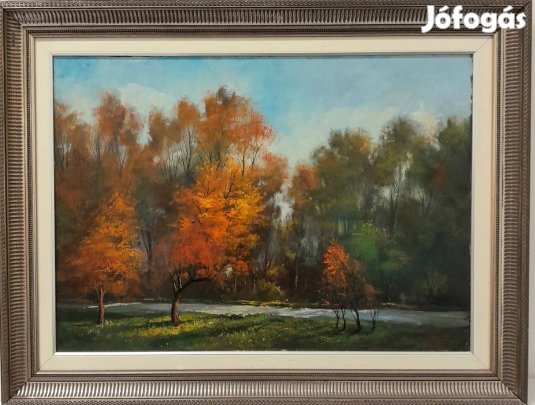 Rajczi Zoltán festmény, képméret 50x70 cm, kerettel: 66x86 cm